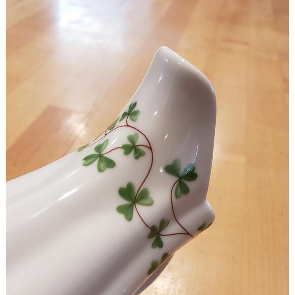 Vintage Shamrock Porcelain Creamer Pitcher 5" Ivy Ireland Irish Shannon Vase - Picture 10 of 16